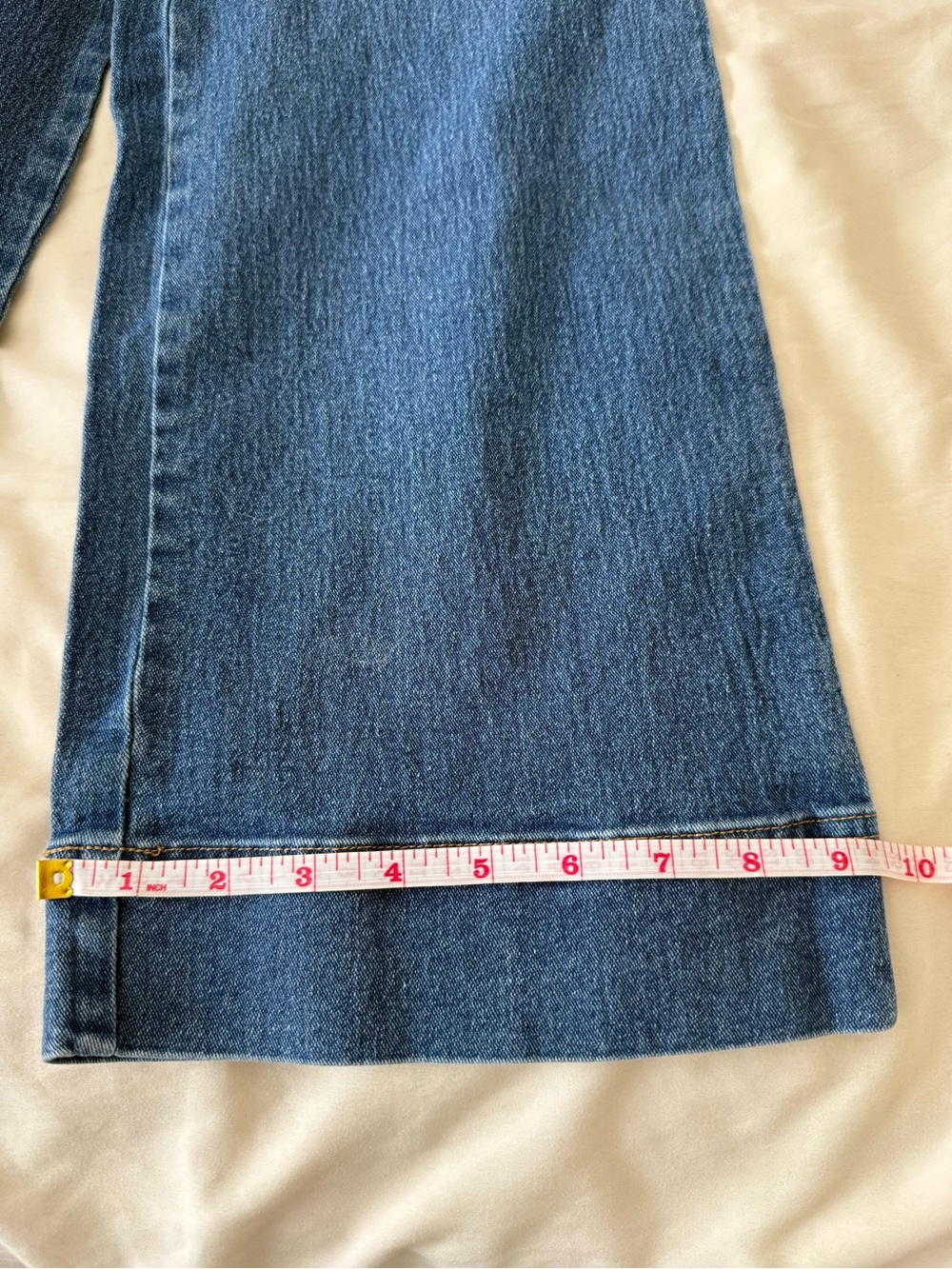 H&M Women’s Wide Straight Leg Crop Jeans 2 Blue Casual Dressy Brunch Date - Picture 14 of 15